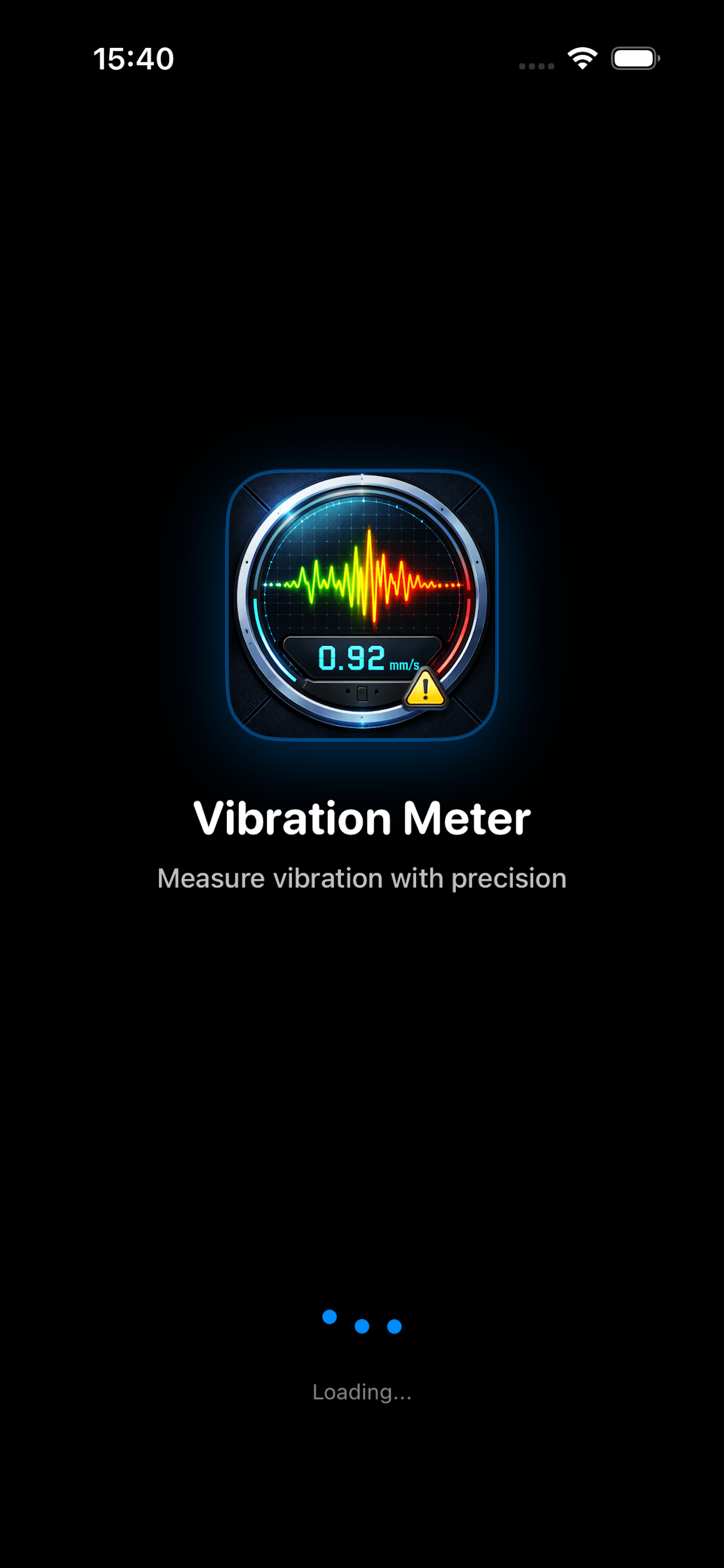 Vibration meter main view