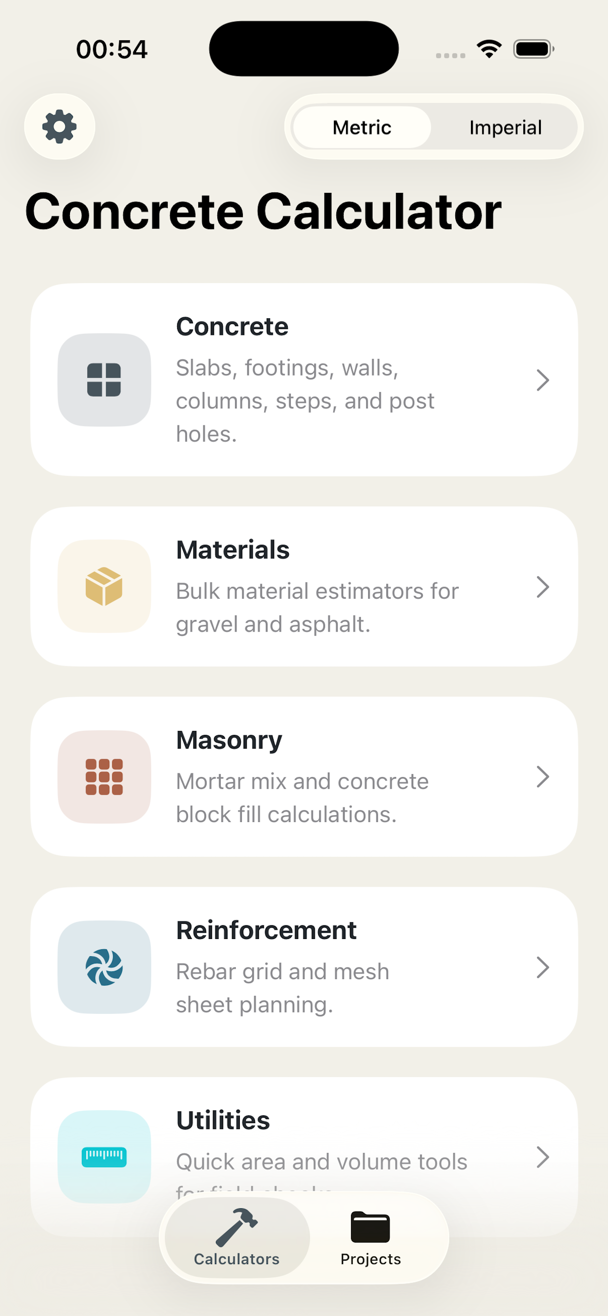 Concrete volume inputs