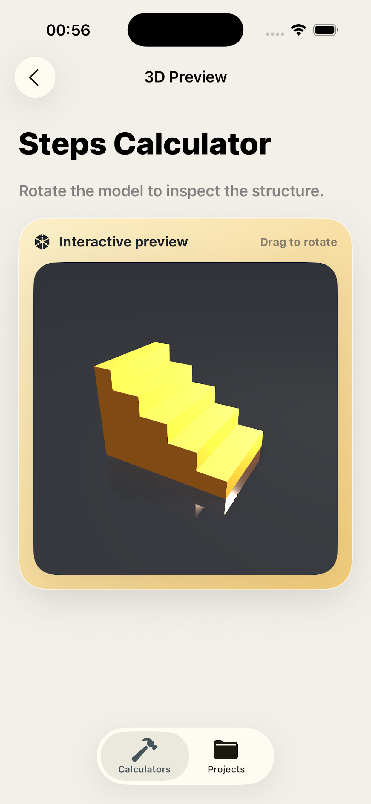 Concrete Calculator app screen 7