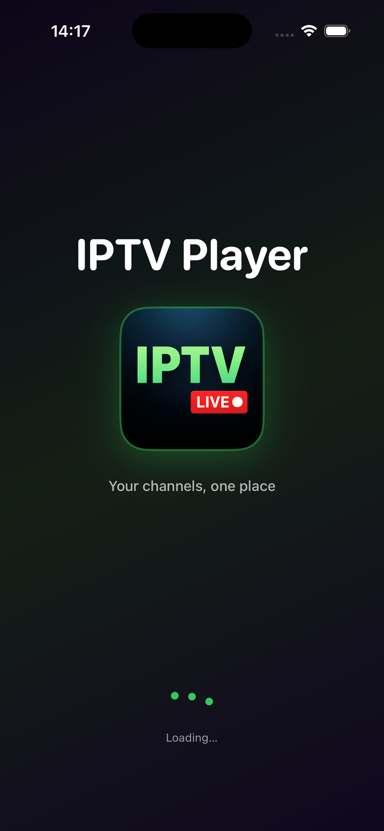 IPTV Player — live TV and channel list