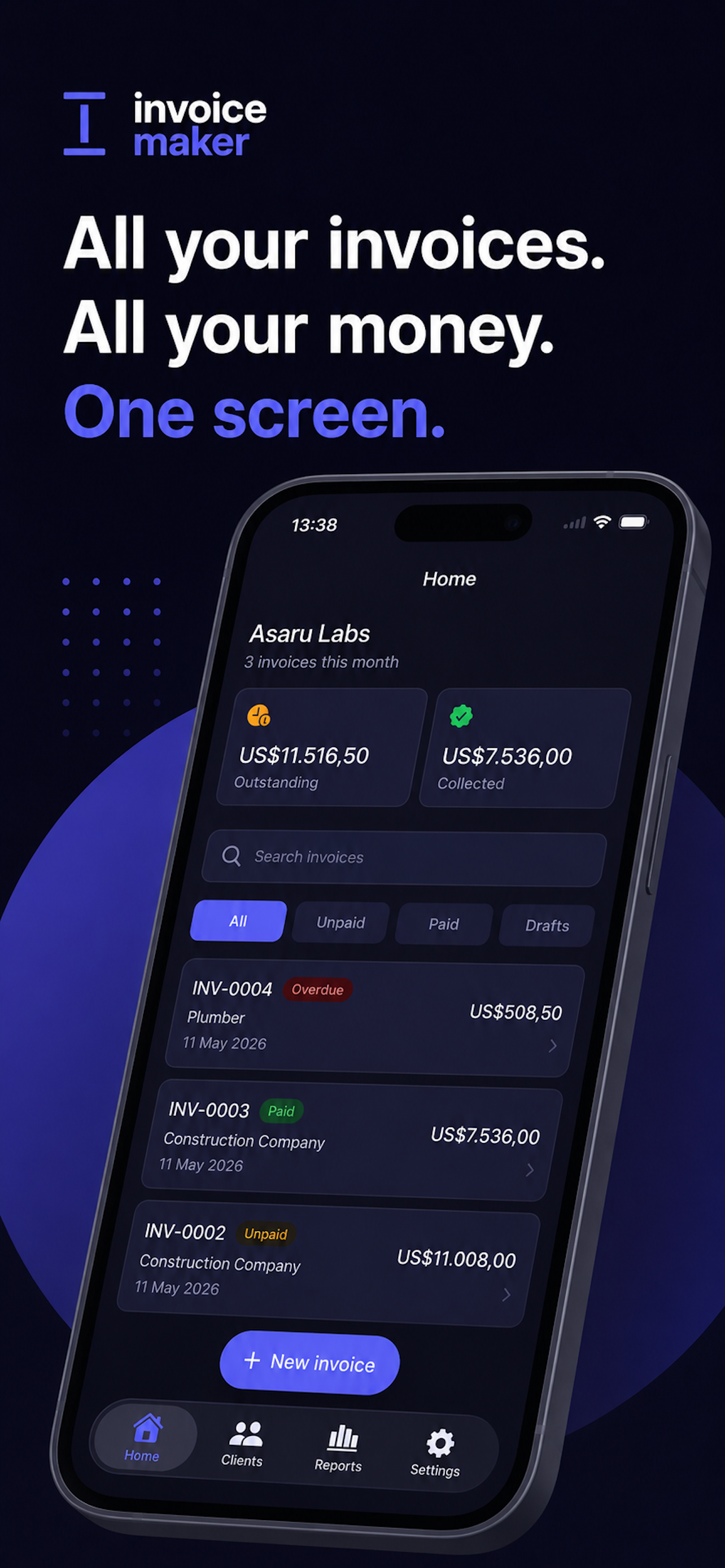 AsaruBill — create invoice