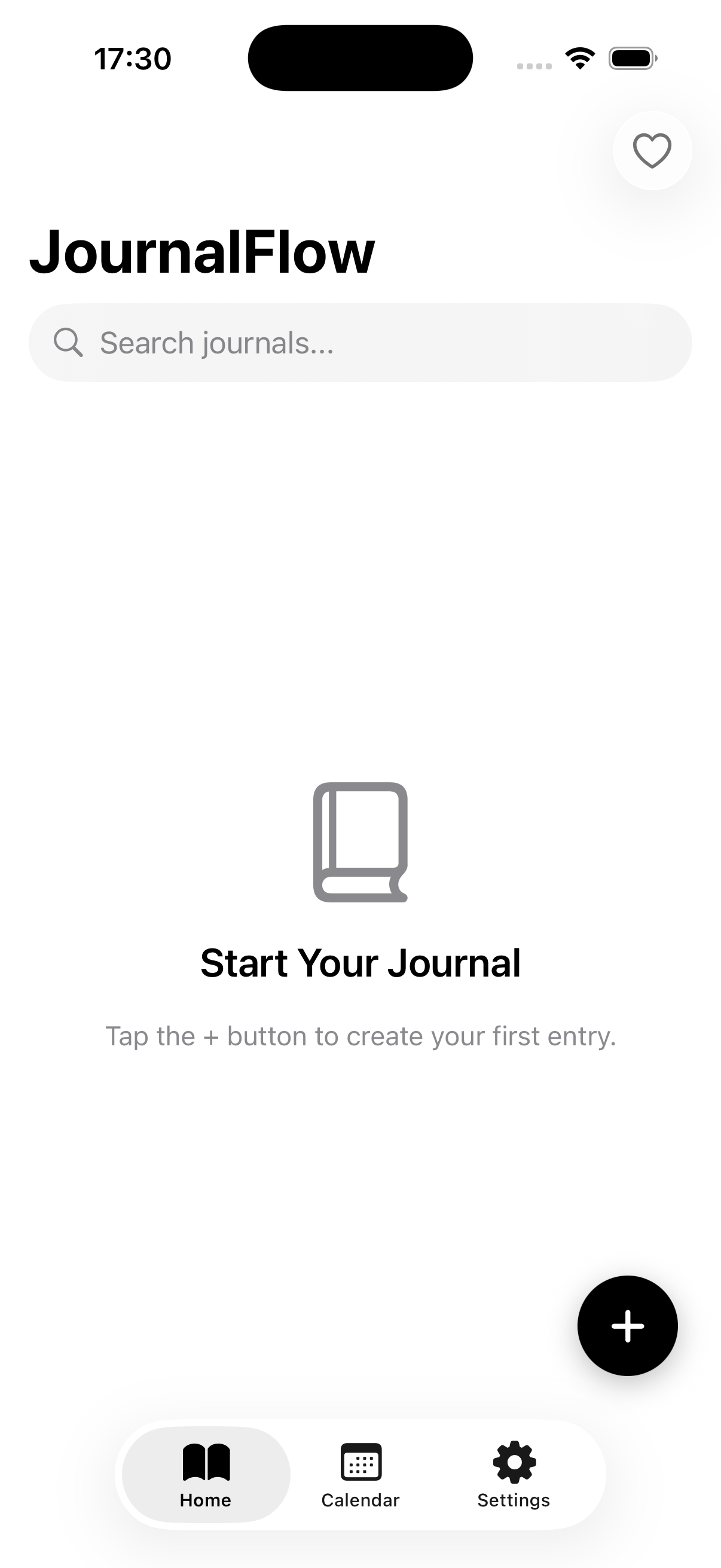 JournalFlow privacy settings