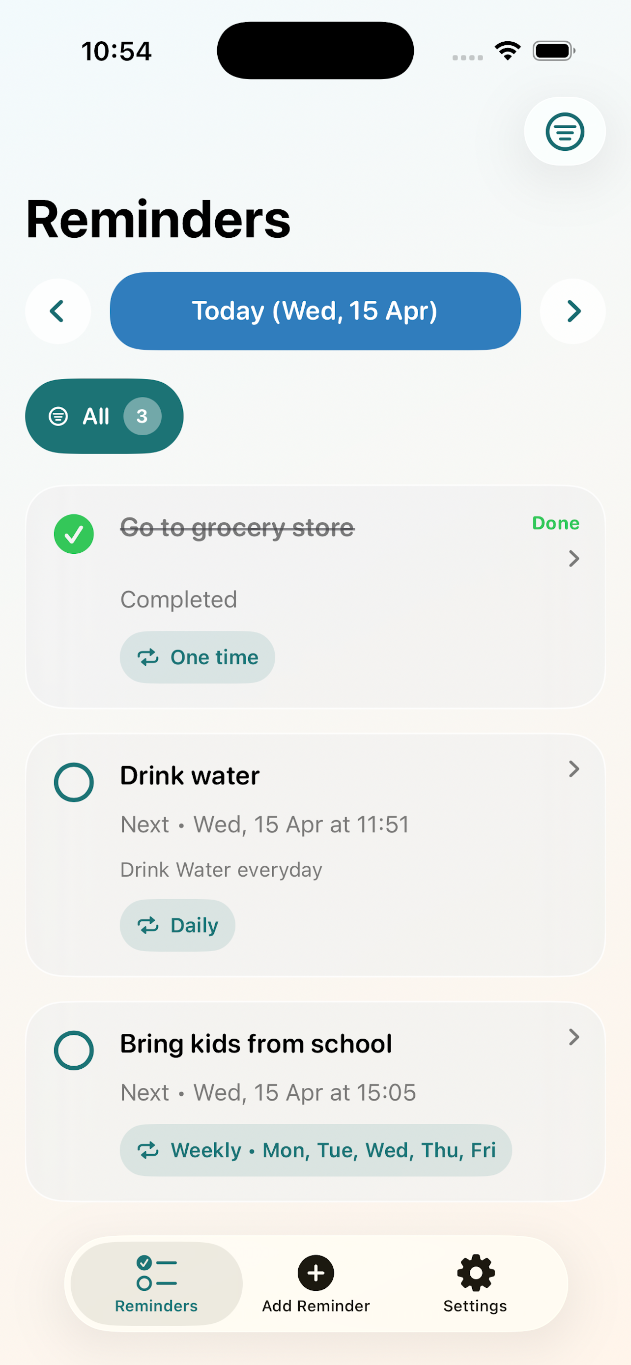 Reminder Pro — voice or alert options