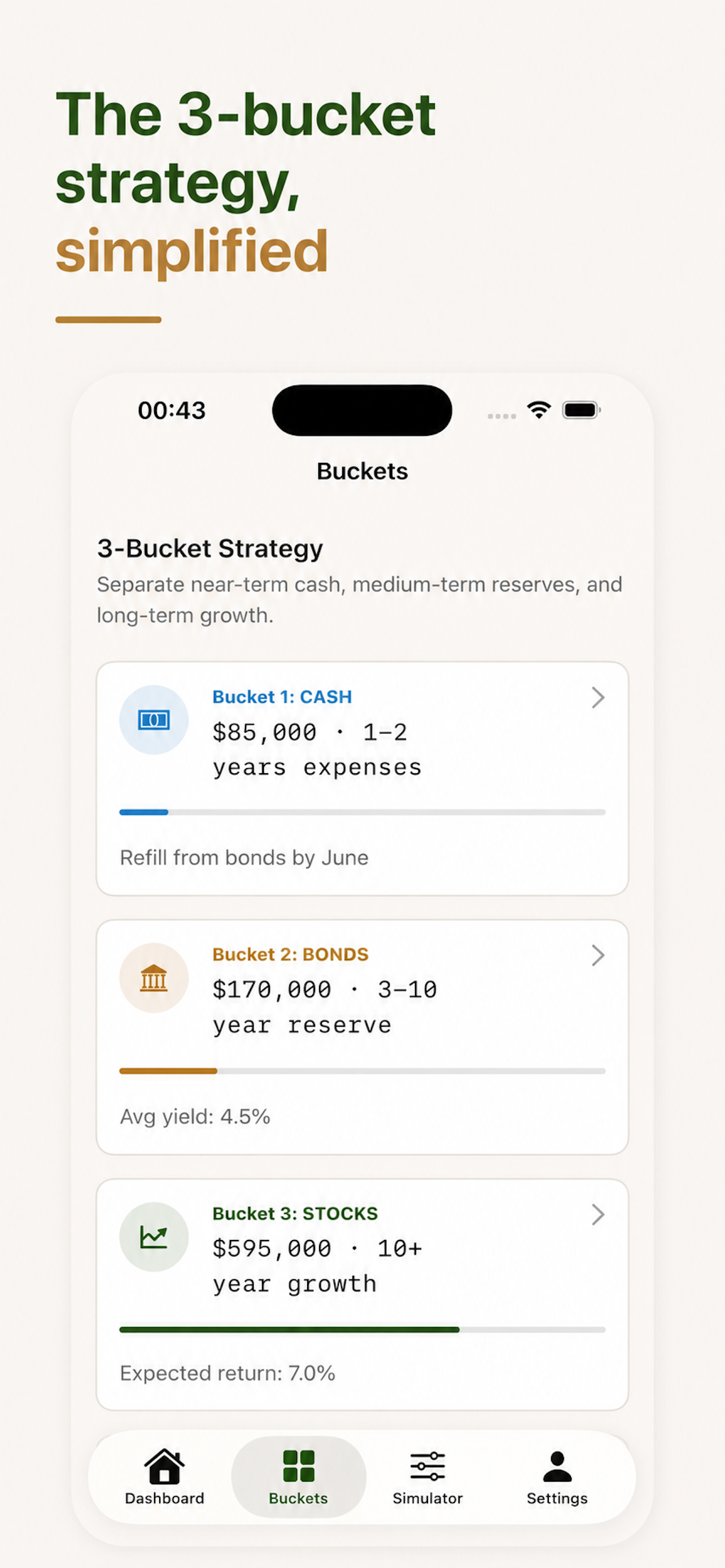 Longevity projection dashboard