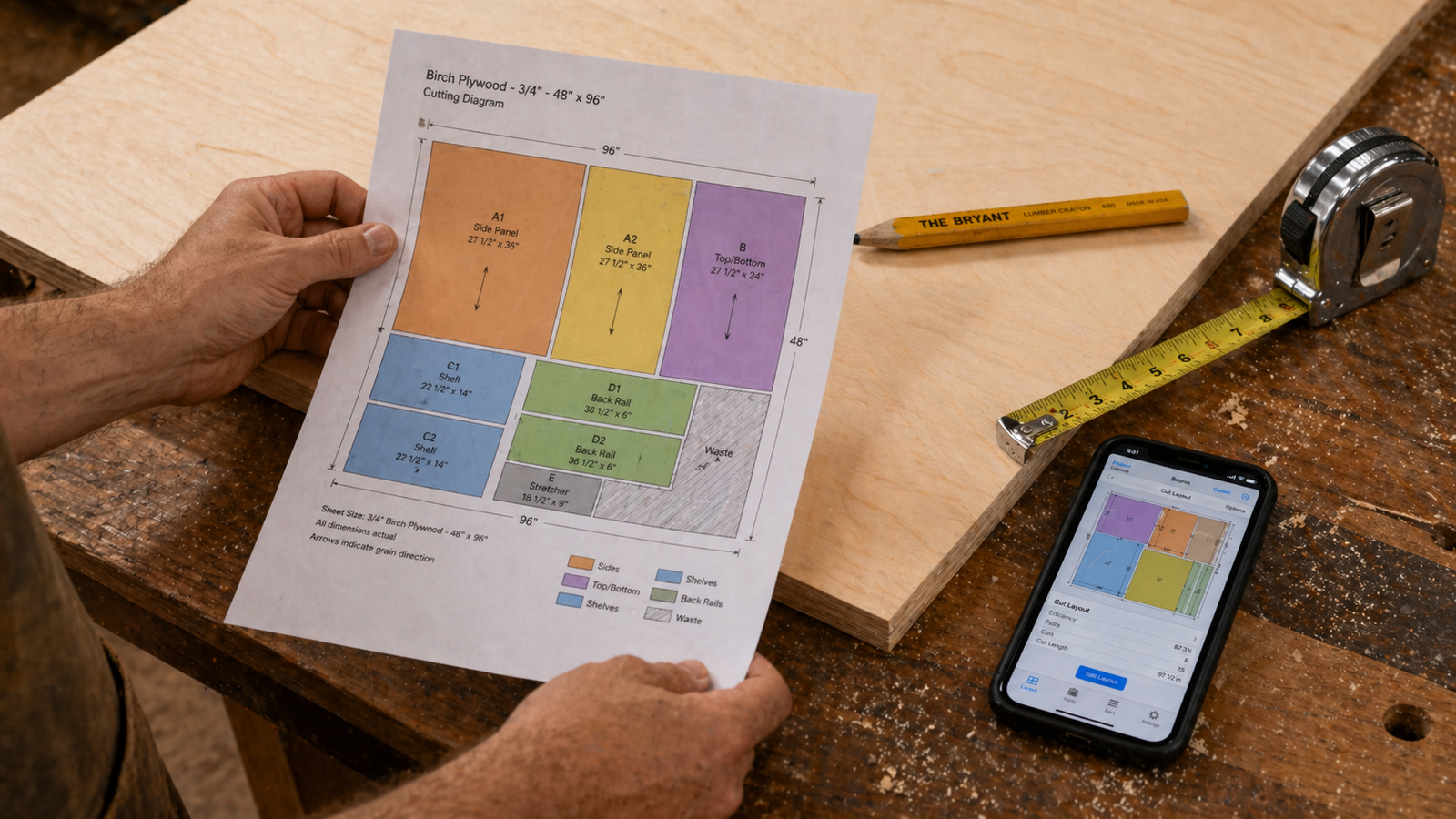 How to Read a Cutting Diagram (And Follow It at the Saw)