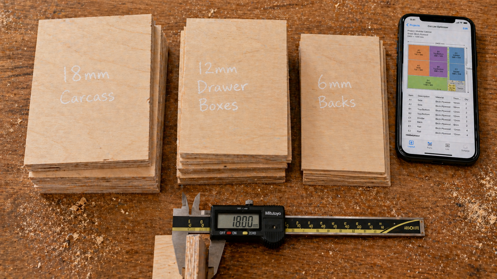 How to Organize a Cut List for Multiple Thicknesses