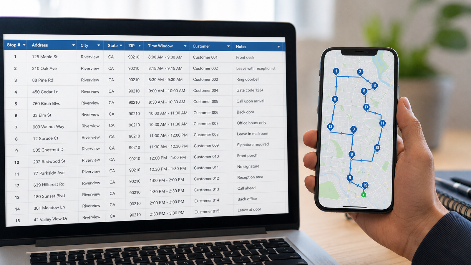 How to Import Addresses From CSV Into a Route Planner