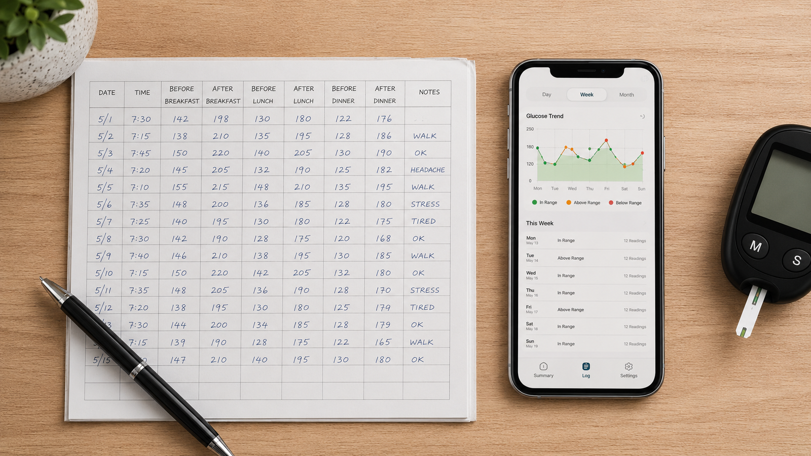 Blood Sugar Log Sheet vs App: Which to Use? 2026